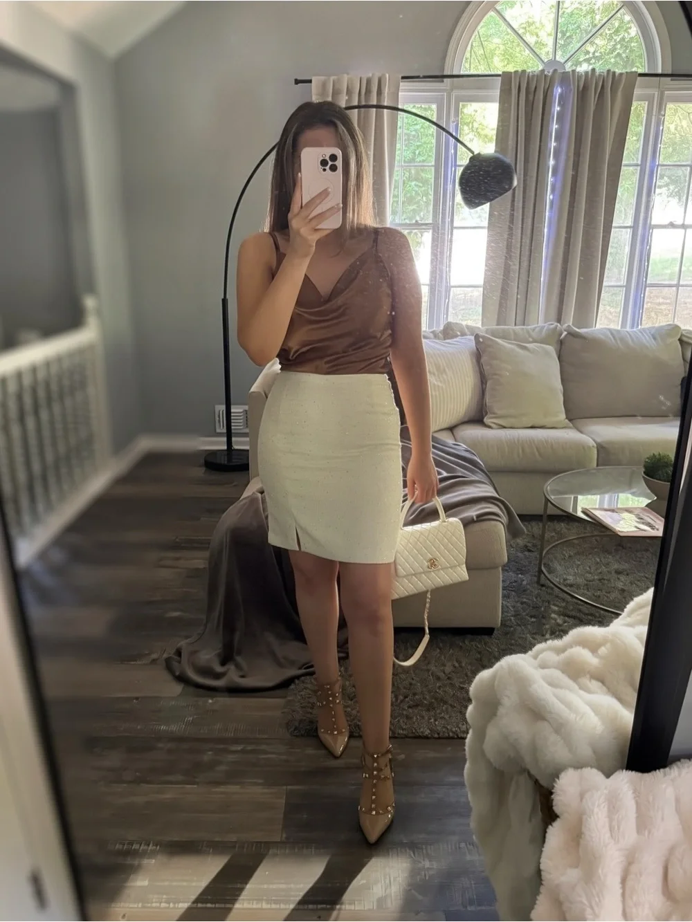 Tahari Bouclé Skirt - Picture 2 of 7